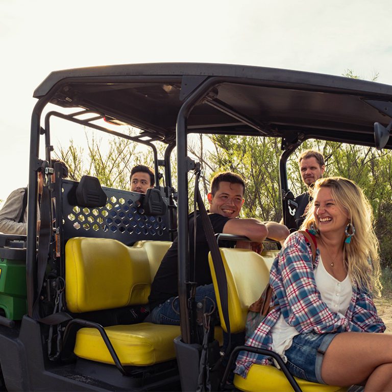 Remote workers in a buggy exploring outside Montevideo, Uruguay