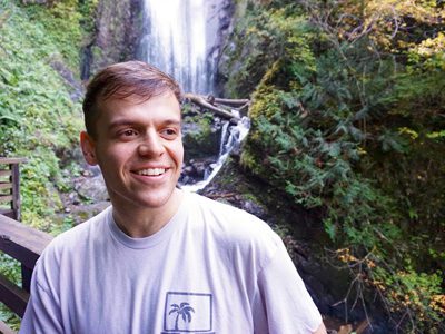 Hacker Paradise founder hiking waterfalls in Costa Rica