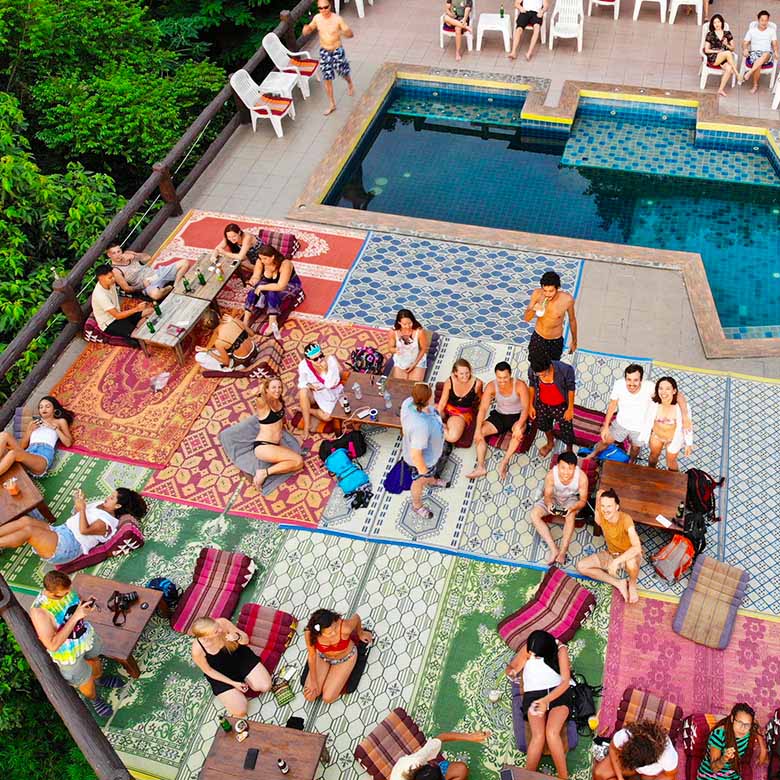 remote workers taking a break in Thailand