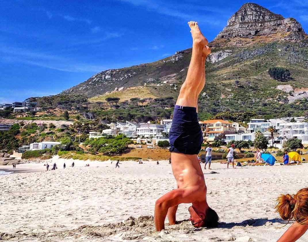 remote workers exercising in Cape Town